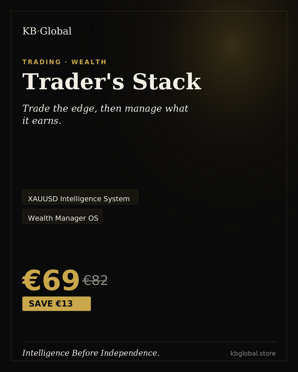 Trader's Stack — XAUUSD Intelligence System + Wealth Manager OS