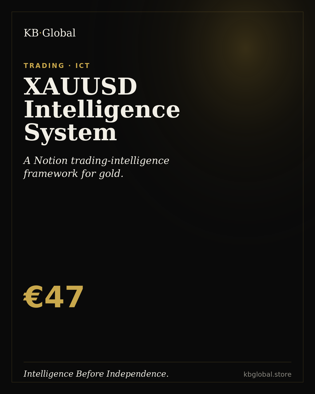 XAUUSD Intelligence System — Notion Trading Journal
